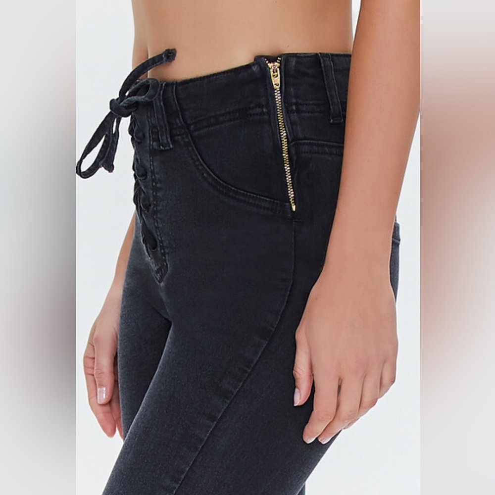 High Rise Lace Up Boot Jeans - Picture 7 of 16